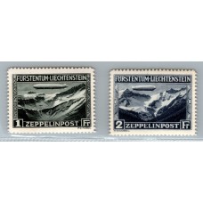 LIECHTENSTEIN 1931 Yv AEREO 7/8 SERIE COMPLETA ZEPPELIN NUEVA MINT TIENEN ALGUN RETINTE EN LA GOMA PERO SON MINT OFRECIDO AQUI CON BAJISIMA BASE 525 EUROS !!!